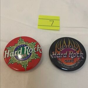 Hard Rock Cafe 1994 Christmas and 25 Years of Rock Pins